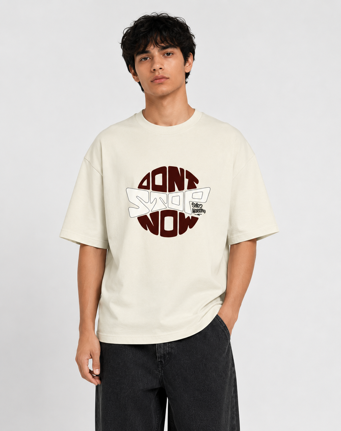 Don’t Stop Now Oversized Streetwear T-Shirt