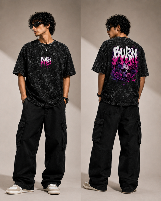 Unisex Acid Washed Oversized Tee